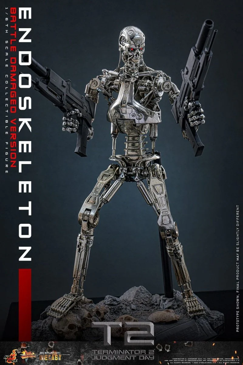 Hot Toys Terminator 2: Endoskeleton (Battle Damaged Version) 31cm - Image 4
