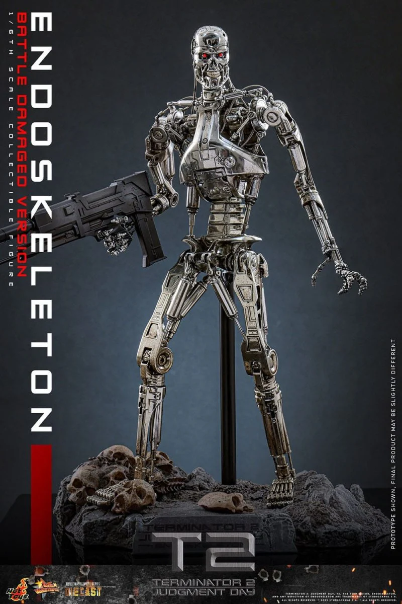 Hot Toys Terminator 2: Endoskeleton (Battle Damaged Version) 31cm - Image 5