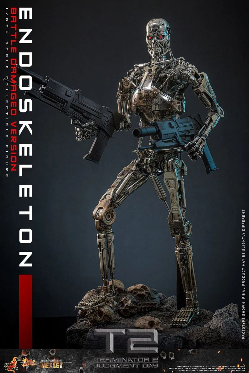 Hot Toys Terminator 2: Endoskeleton (Battle Damaged Version) 31cm - Image 7
