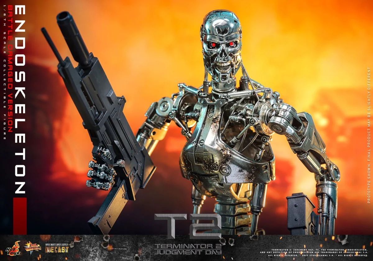 Hot Toys Terminator 2: Endoskeleton (Battle Damaged Version) 31cm - Image 8