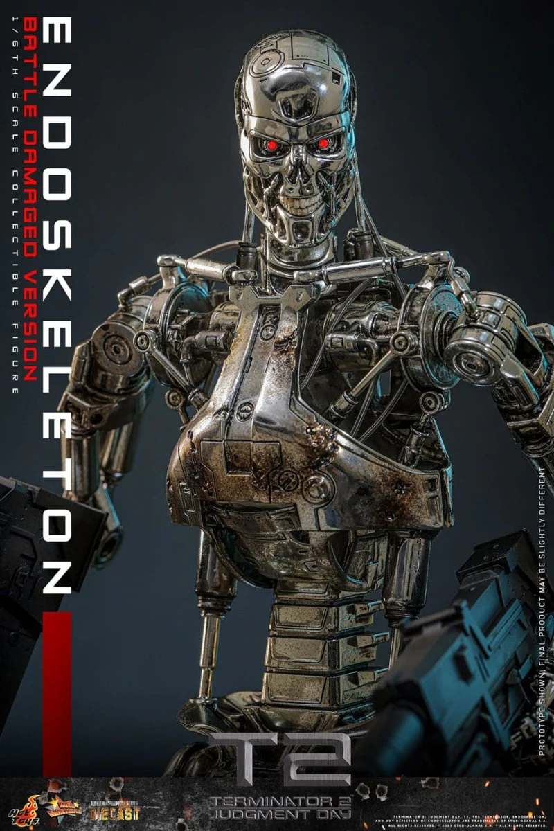 Hot Toys Terminator 2: Endoskeleton (Battle Damaged Version) 31cm - Image 9