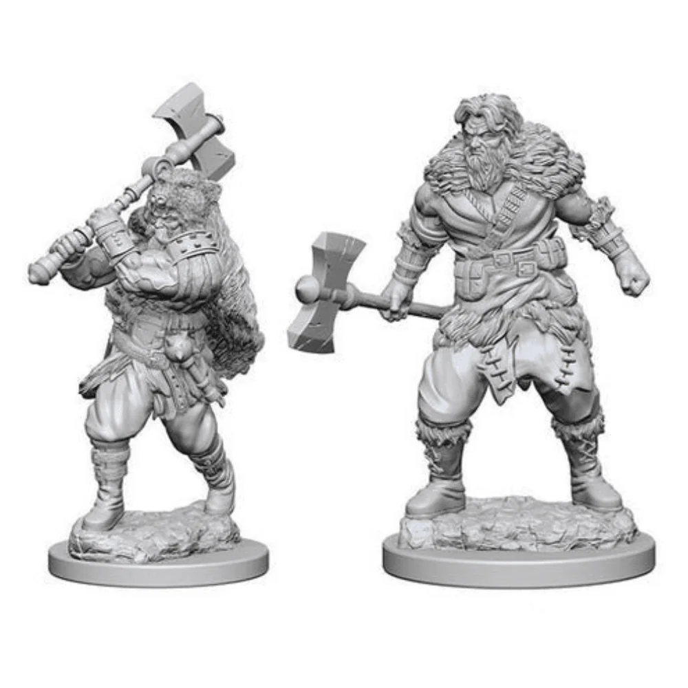 Human Male Barbarian: D&D Nolzur's Marvelous Unpainted Miniatures (W1)