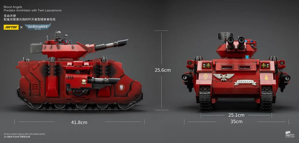 Joy Toy Warhammer 40k: Blood Angels Predator Annihilator with Twin Lascannons 26cm - Image 10