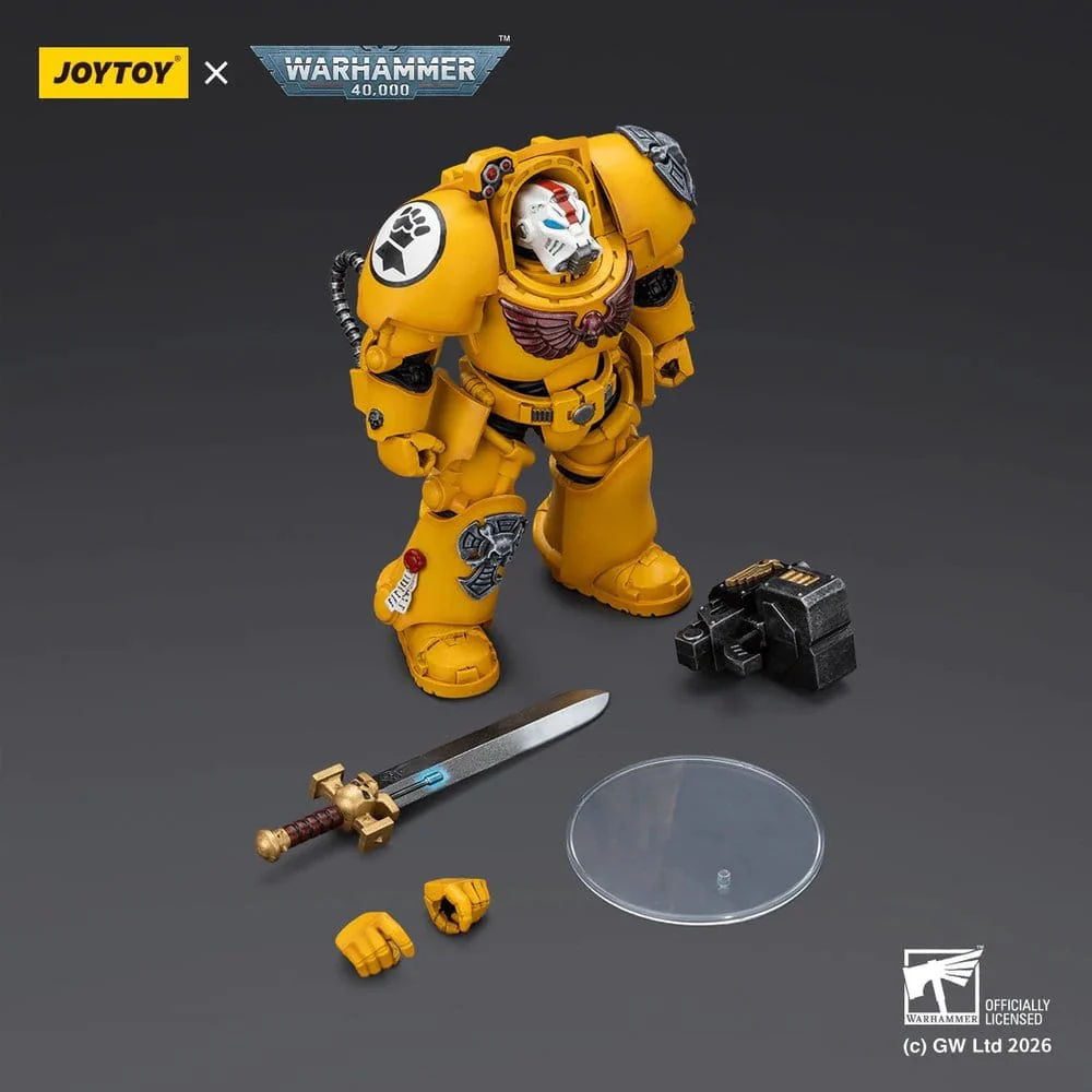 Joy Toy Warhammer 40k: Imperial Fists Terminator 1 with Power Sword and Storm Bolter 14cm - Image 2