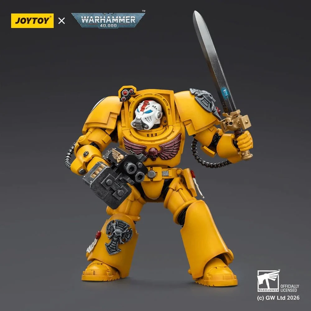 Joy Toy Warhammer 40k: Imperial Fists Terminator 1 with Power Sword and Storm Bolter 14cm - Image 3