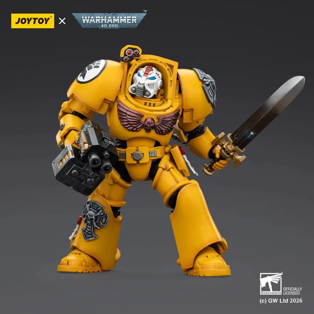 Joy Toy Warhammer 40k: Imperial Fists Terminator 1 with Power Sword and Storm Bolter 14cm - Image 4