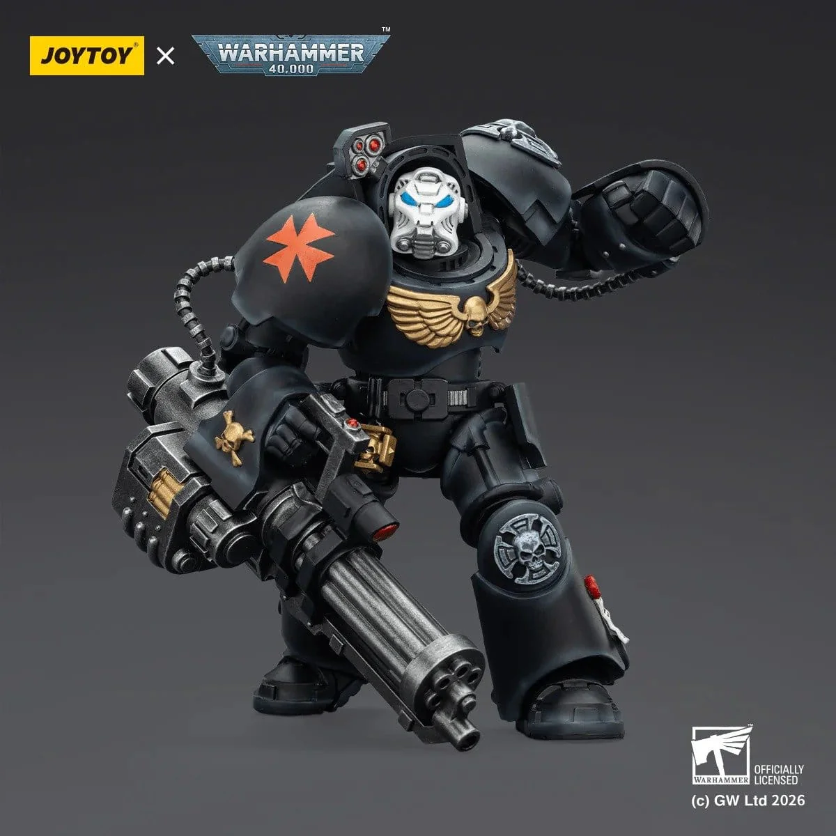 Joy Toy Warhammer 40k: Black Templars Terminator 3 with Power Fist and Assault Cannon 14cm - Image 2