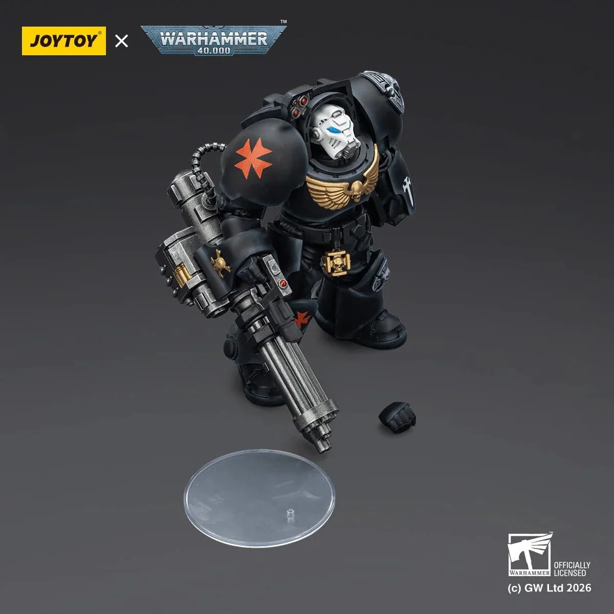 Joy Toy Warhammer 40k: Black Templars Terminator 3 with Power Fist and Assault Cannon 14cm - Image 3