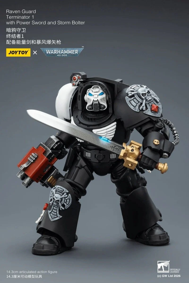 Joy Toy Warhammer 40k: Raven Guard Terminator 1 with Power Sword and Storm Bolter 14cm - Image 2