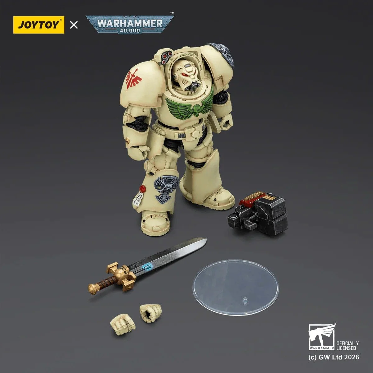 Joy Toy Warhammer 40k: Dark Angels Deathwing Terminator 1 with Power Sword and Storm Bolter 14cm - Image 6