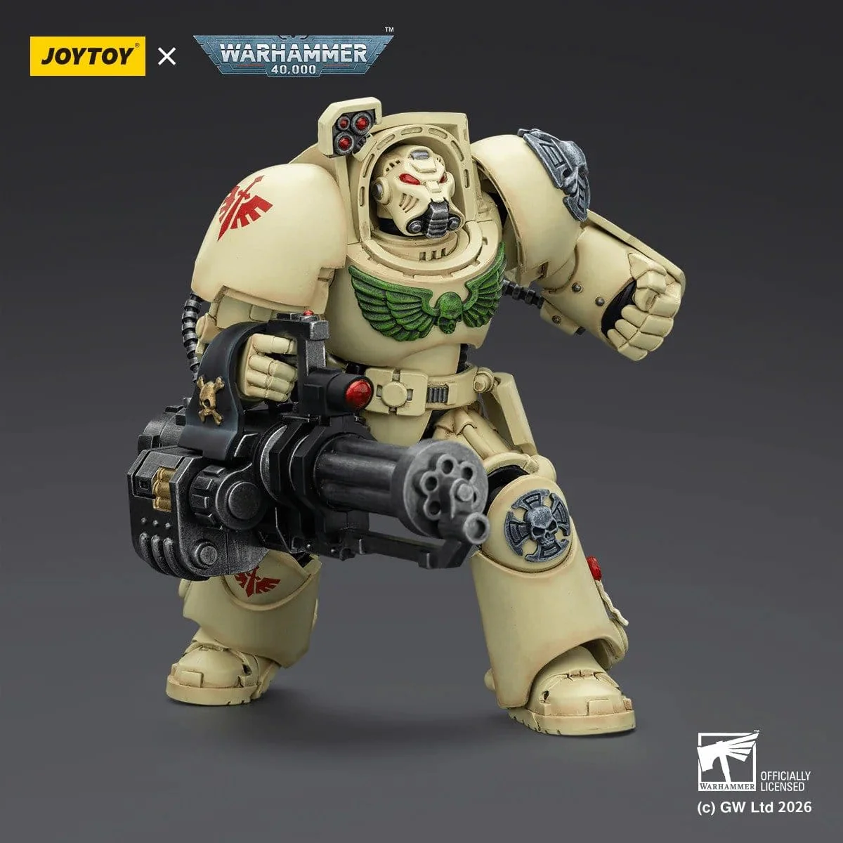 Joy Toy Warhammer 40k: Dark Angels Deathwing Terminator 3 with Power Fist and Assault Cannon 14cm - Image 3
