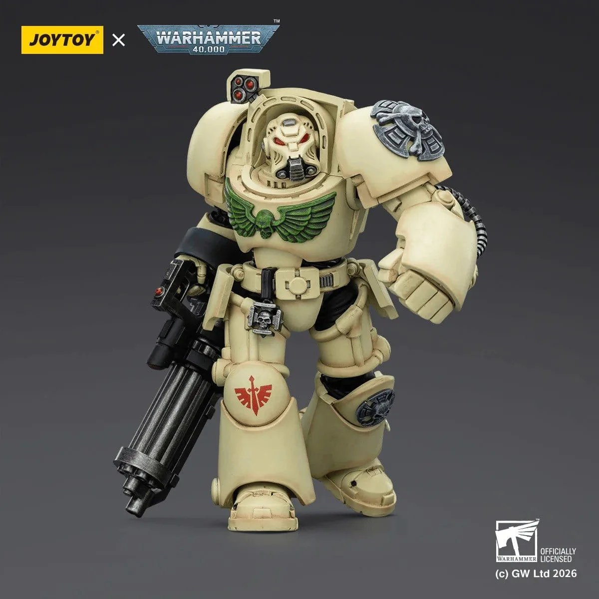 Joy Toy Warhammer 40k: Dark Angels Deathwing Terminator 3 with Power Fist and Assault Cannon 14cm - Image 5