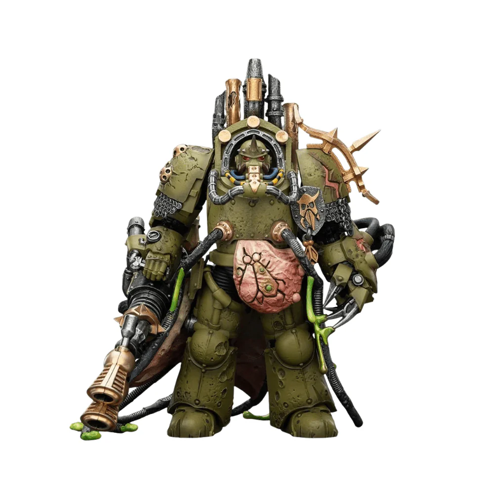 Joy Toy Warhammer 40k: Death Guard Lord of Virulence with Power Fist and Twin Plague Spewer 14cm