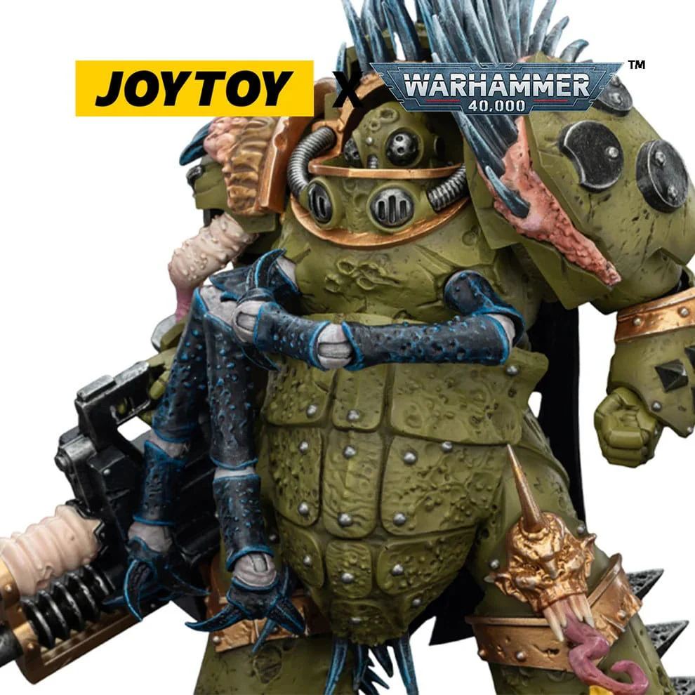 Joy Toy Warhammer 40k: Death Guard Blightlord Terminator 1 with Reaper Autocannon and Bubotic Blades 14cm - Image 6