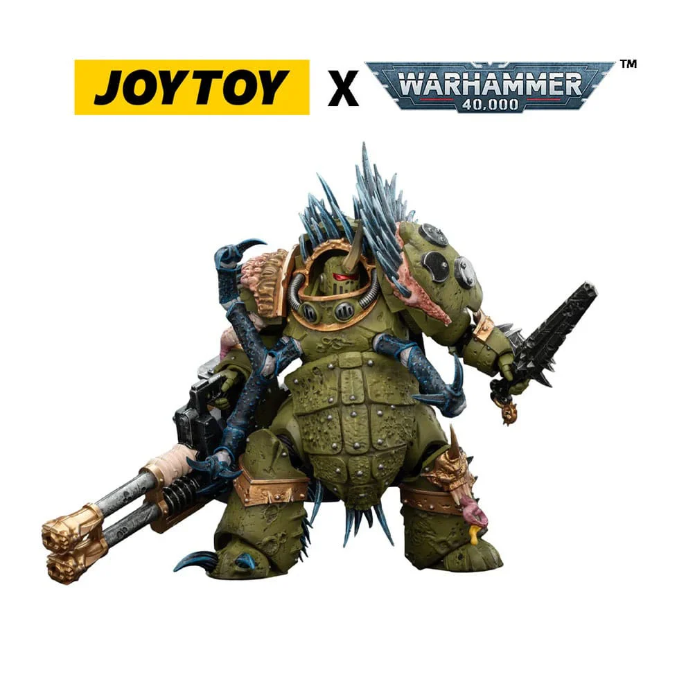 Joy Toy Warhammer 40k: Death Guard Blightlord Terminator 1 with Reaper Autocannon and Bubotic Blades 14cm - Image 7