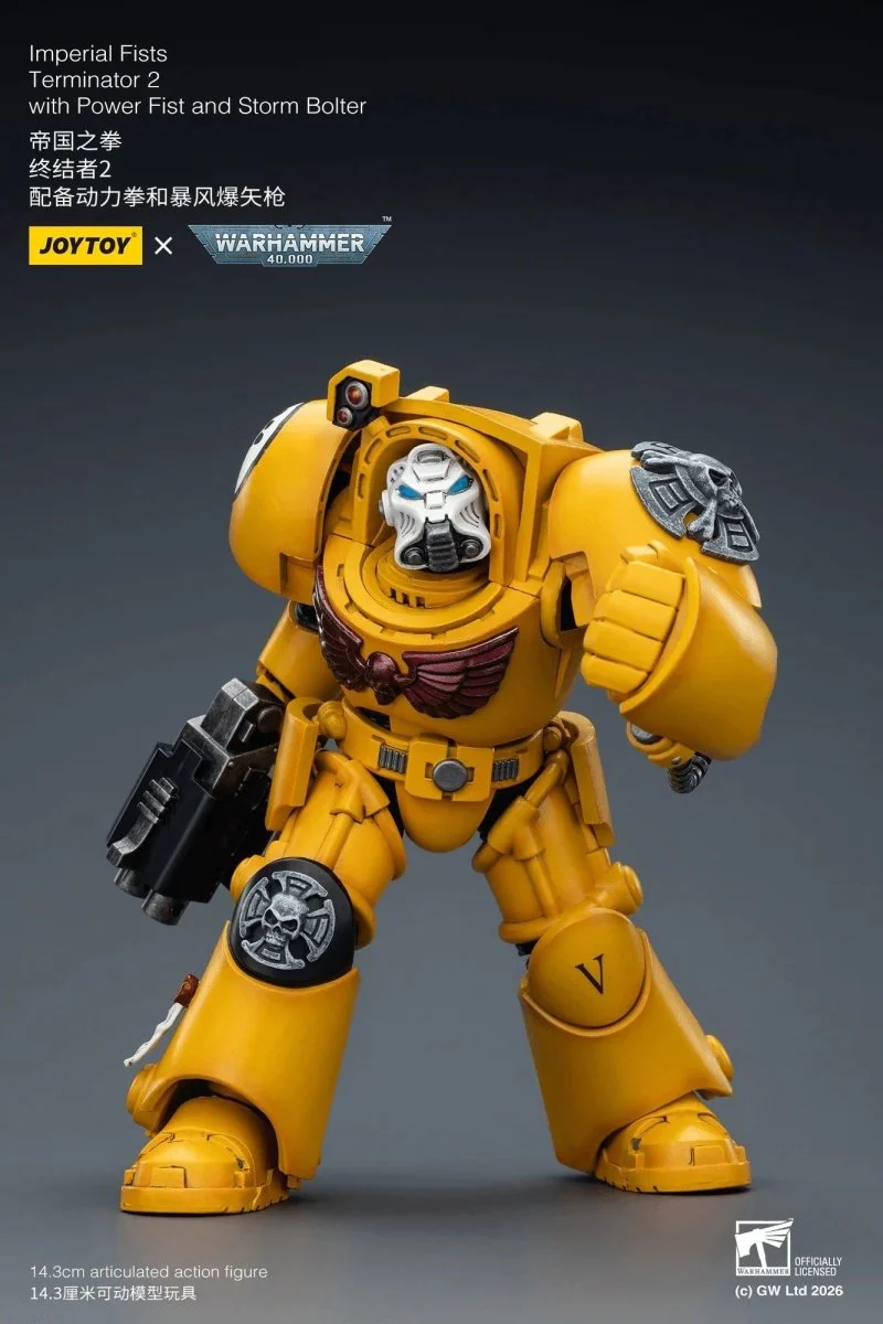 Joy Toy Warhammer 40k: Imperial Fists Terminator 2 with Power Fist and Storm Bolter 14cm - Image 7