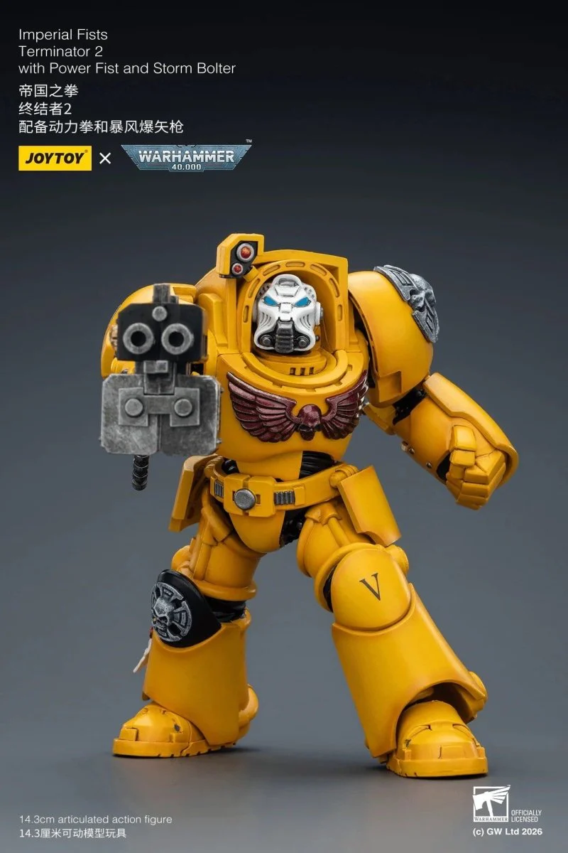 Joy Toy Warhammer 40k: Imperial Fists Terminator 2 with Power Fist and Storm Bolter 14cm - Image 9
