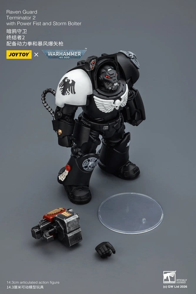 Joy Toy Warhammer 40k: Raven Guard Terminator 2 with Power Fist and Storm Bolter 14cm - Image 7