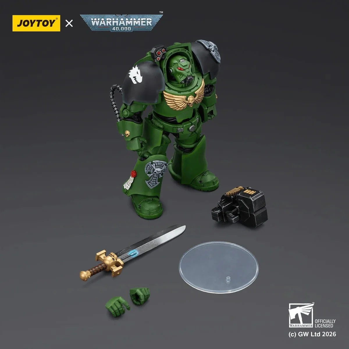 Joy Toy Warhammer 40k: Salamanders Terminator 1 with Power Sword and Storm Bolter 14cm - Image 2