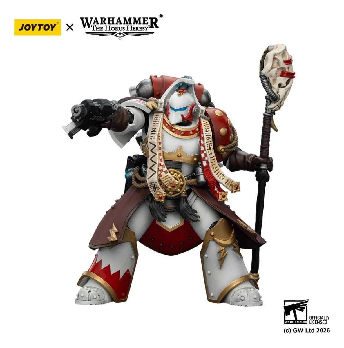 Joy Toy Warhammer 40k: White Scars Stormseer Consulwith Force Staff and Bolt Pistol 12cm - Image 4