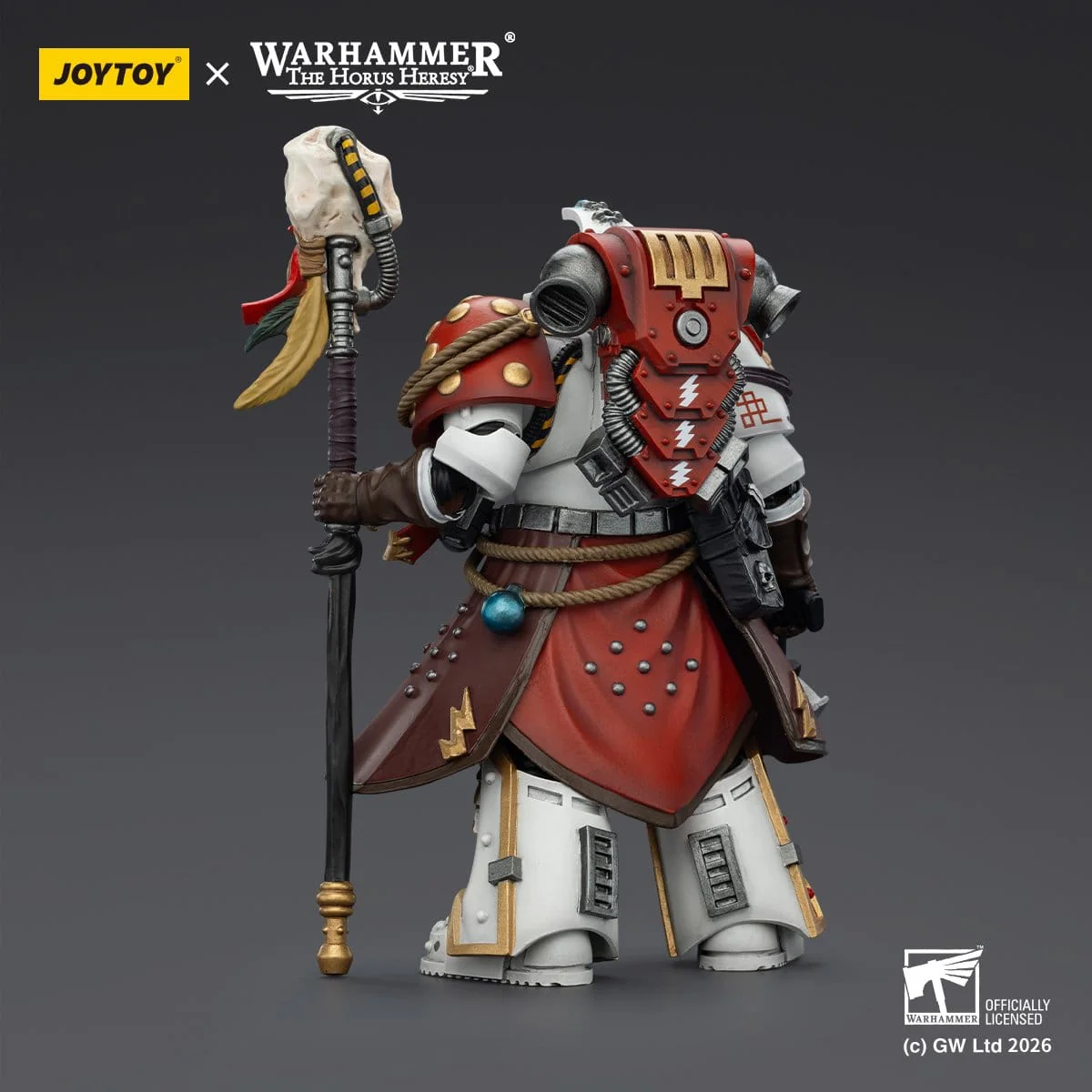 Joy Toy Warhammer 40k: White Scars Stormseer Consulwith Force Staff and Bolt Pistol 12cm - Image 7