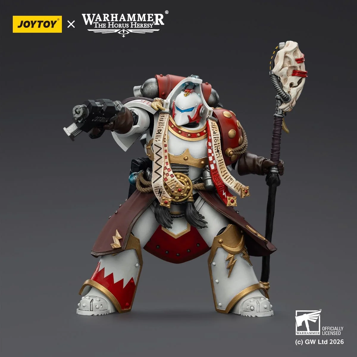 Joy Toy Warhammer 40k: White Scars Stormseer Consulwith Force Staff and Bolt Pistol 12cm - Image 8