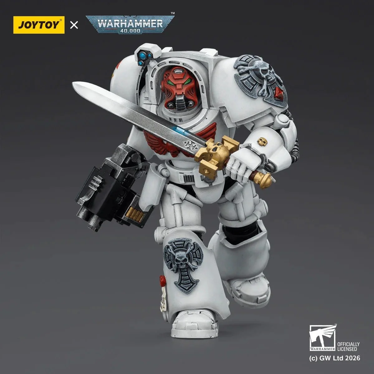 Joy Toy Warhammer 40k: White Scars Terminator 1 with Power Sword and Storm Bolter 14cm - Image 6