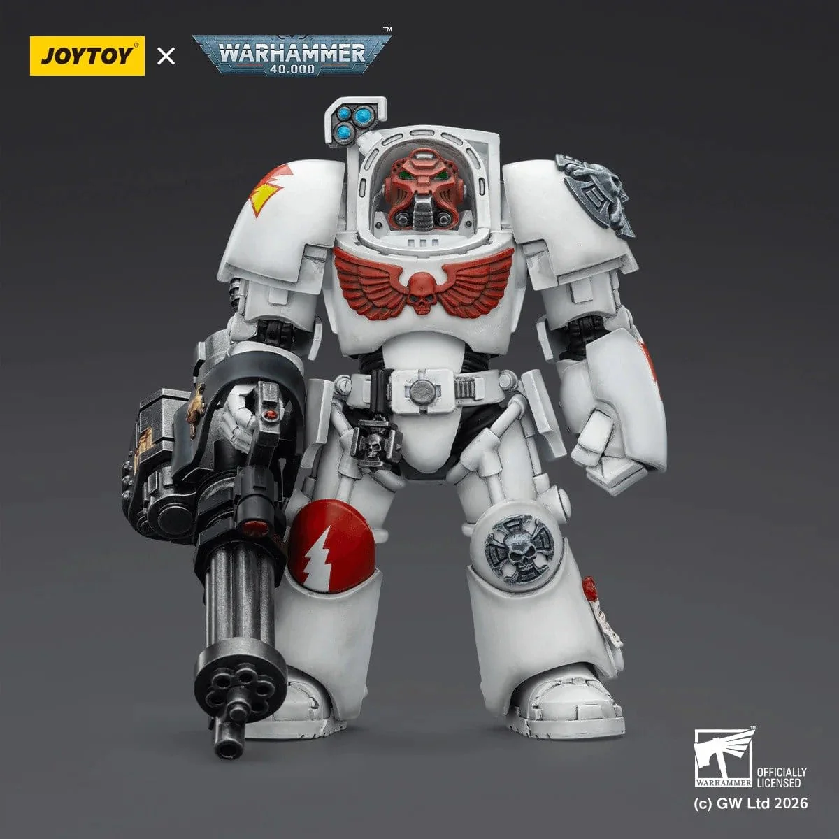 Joy Toy Warhammer 40k: White Scars Terminator 3 with Power Fist and Assault Cannon 14cm - Image 2