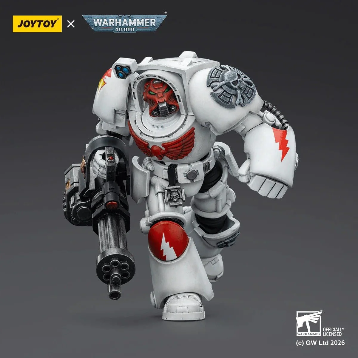 Joy Toy Warhammer 40k: White Scars Terminator 3 with Power Fist and Assault Cannon 14cm - Image 5