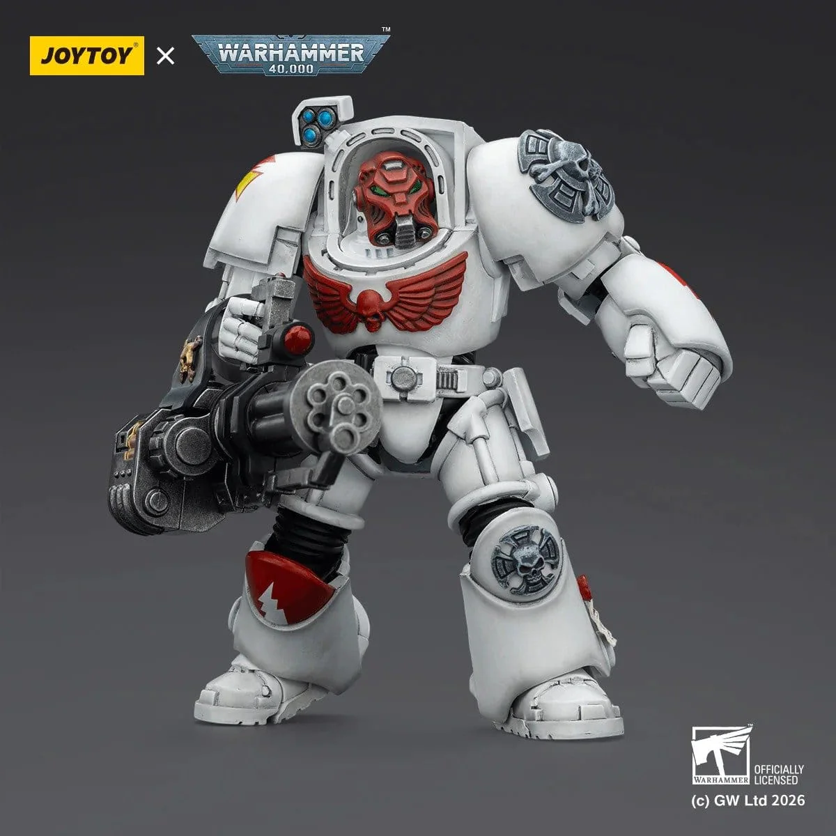 Joy Toy Warhammer 40k: White Scars Terminator 3 with Power Fist and Assault Cannon 14cm - Image 6