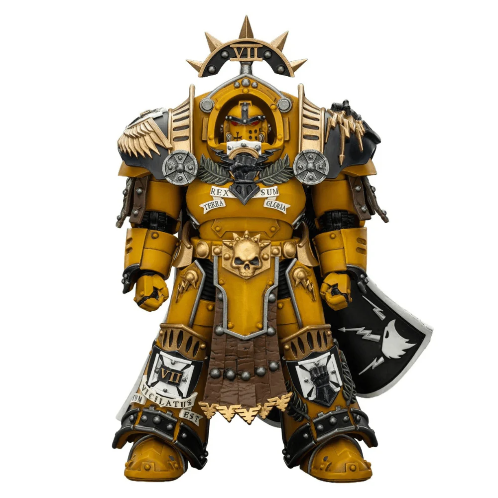 Joy Toy Warhammer The Horus Heresy: Imperial Fists Action Figure Legion Praetor in Tartaros Terminator Armourwith Power Sword and Vigil Storm Shield 14cm
