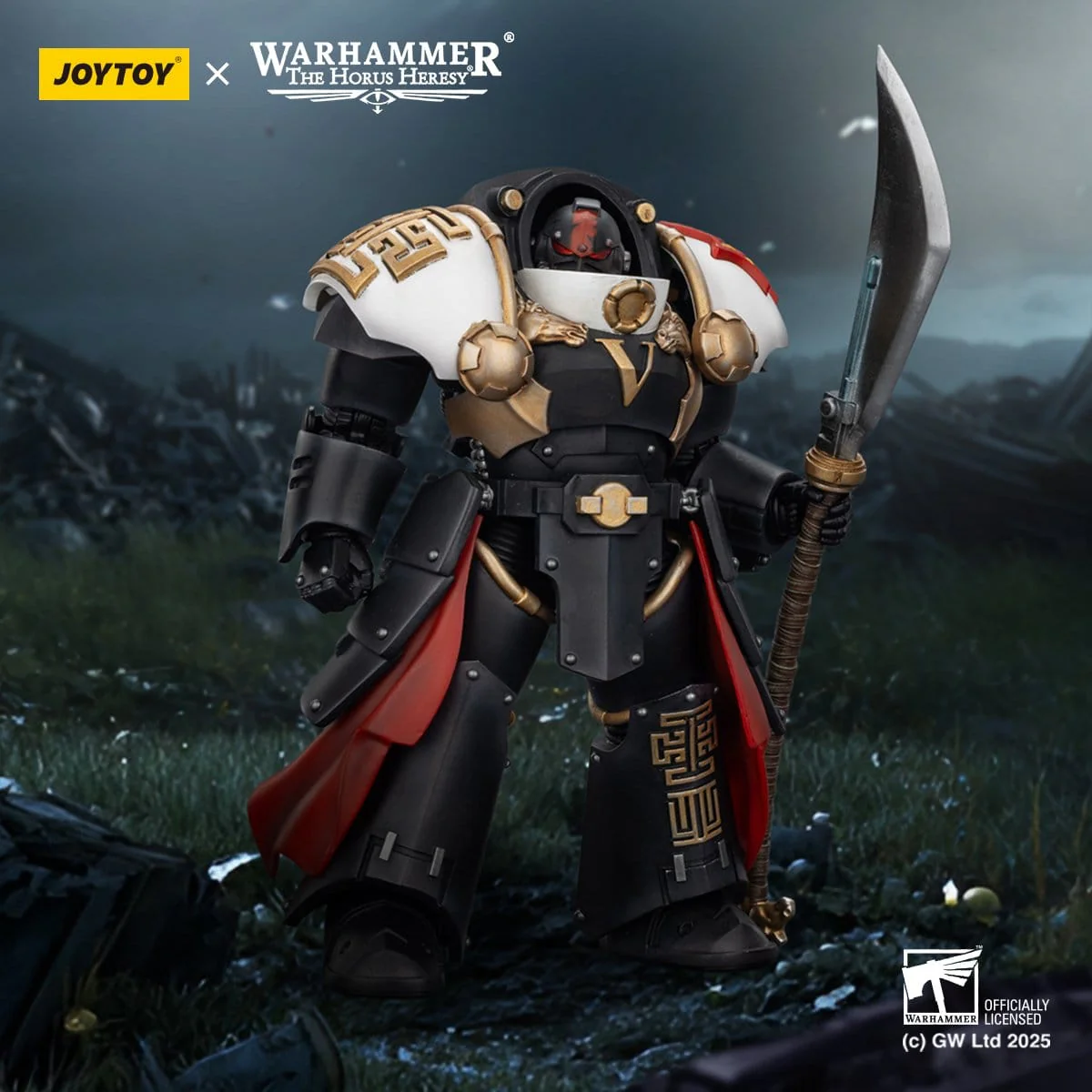 Joy Toy Warhammer The Horus Heresy: White Scars Ebon Keshig Terminator 1 with Power Glaive 13cm - Image 7