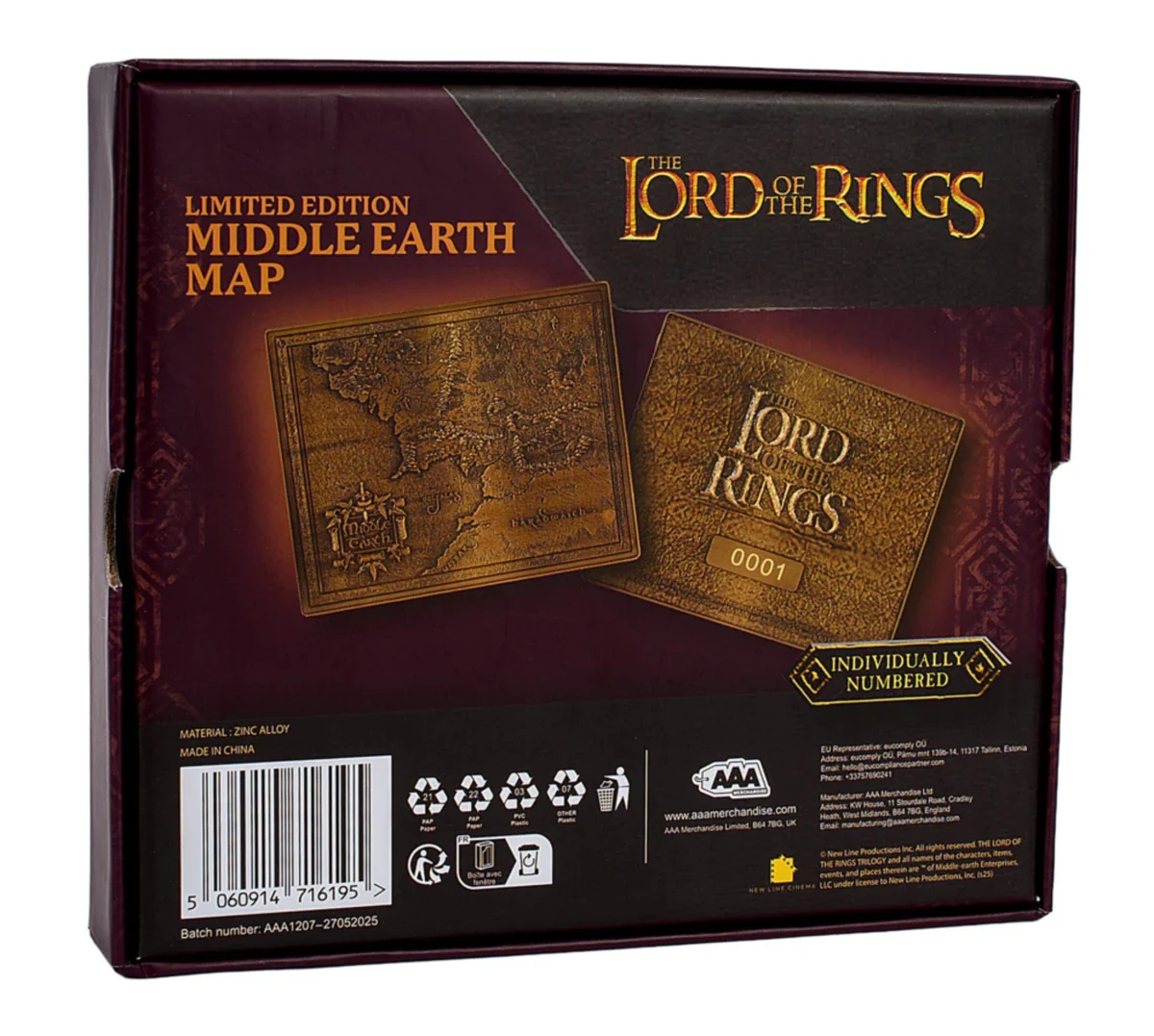 Lord of the Rings Middle Earth Metal Map - Image 17