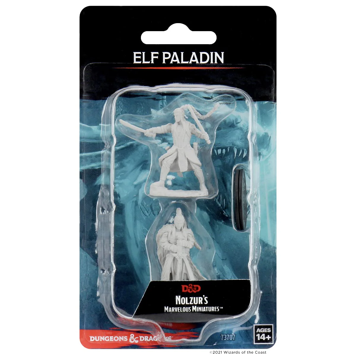 Male Elf Paladin: D&D Nolzur's Marvelous Unpainted Miniatures (W9)