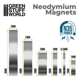 Neodymium Magnets 5x2mm - 50 units (N35) - Image 2