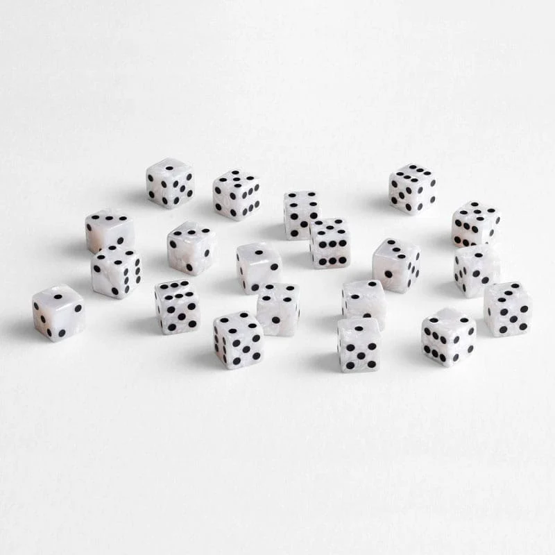 Q Workshop Dice Set Full Pack D6 Pearl (20) - Image 3
