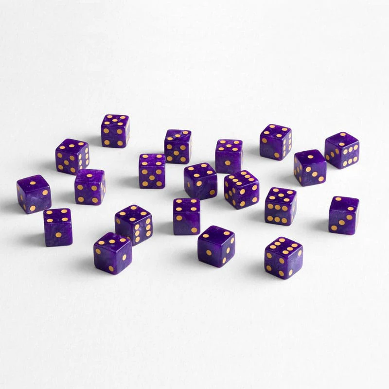 Q Workshop Dice Set Full Pack D6 Shimmering Purple (20) - Image 3