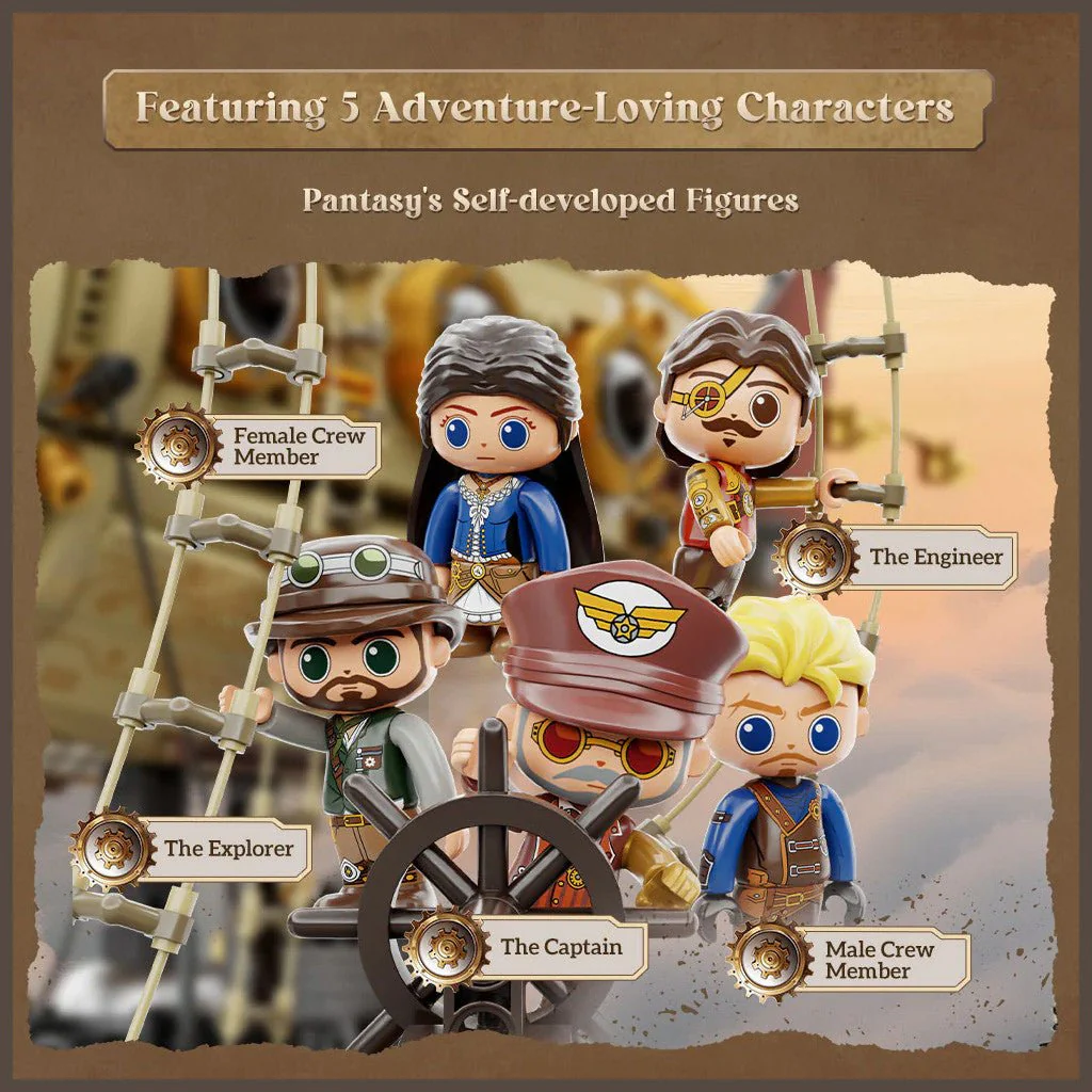 Pantasy Steampunk Airship - 1949 pcs - Image 11