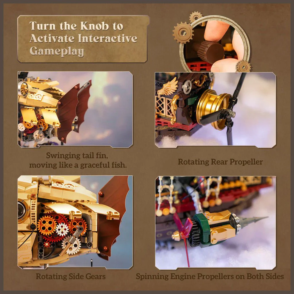 Pantasy Steampunk Airship - 1949 pcs - Image 12