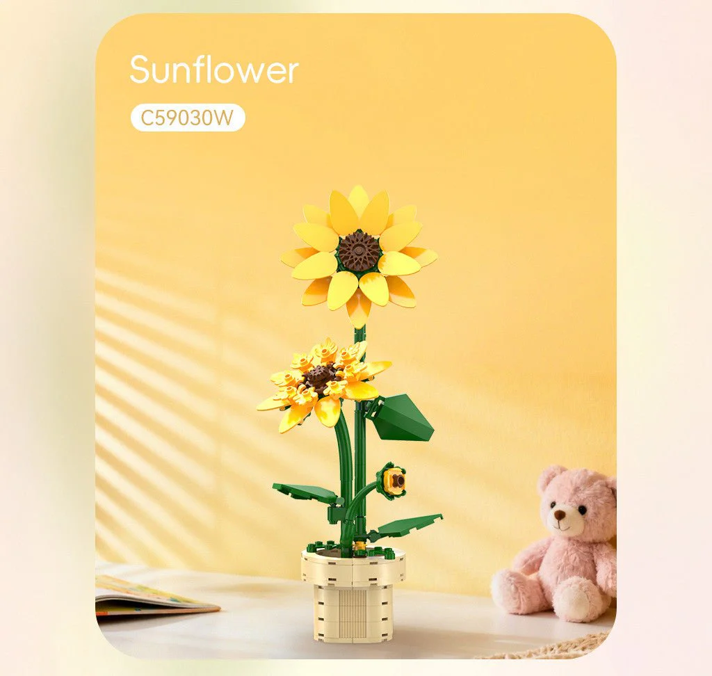 CaDA Sunflower Building Block Planter - 187 pcs - Image 3