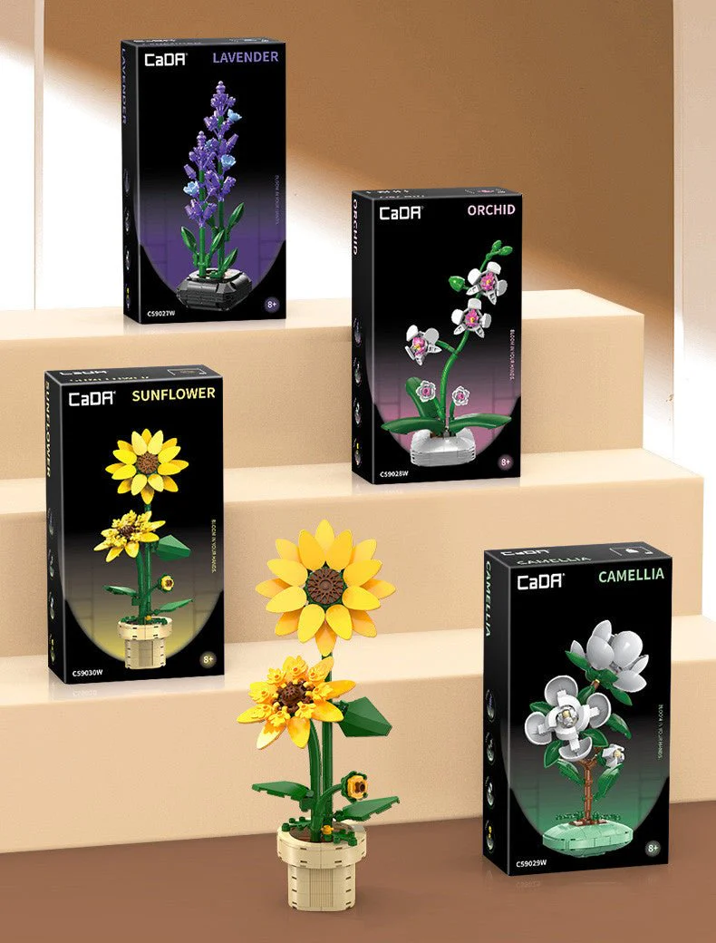 CaDA Sunflower Building Block Planter - 187 pcs - Image 5