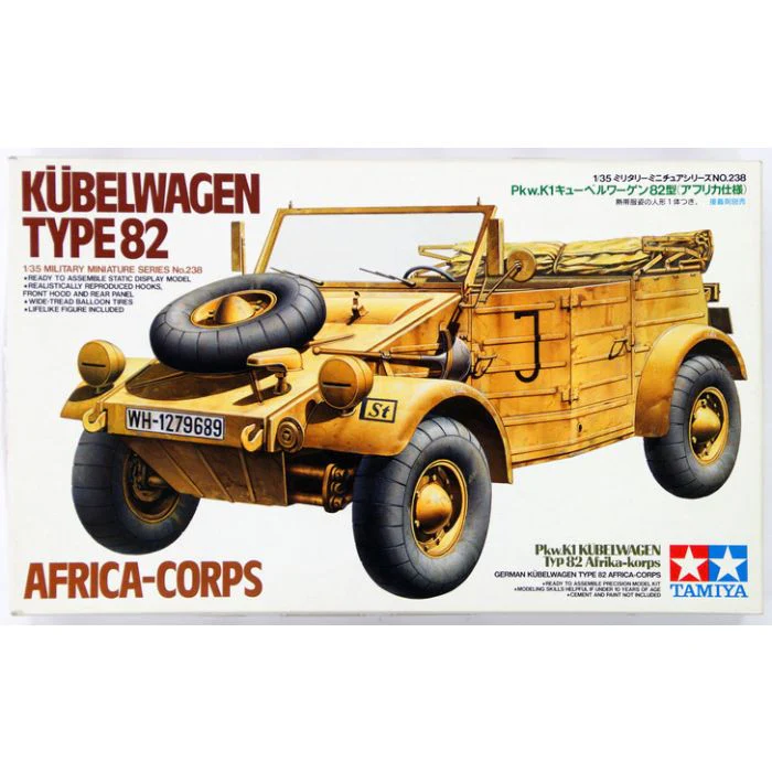 Tamiya 1:35 Kuebelwagen Type82 (Africa) - 35238