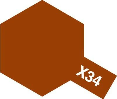 Tamiya Acrylic Paint Mini X-34 Metal Brown - Image 2