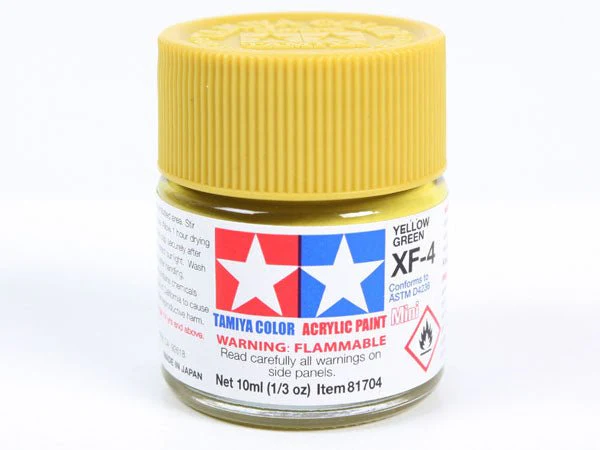 Tamiya Acrylic Paint Mini XF-4 Yellow Green