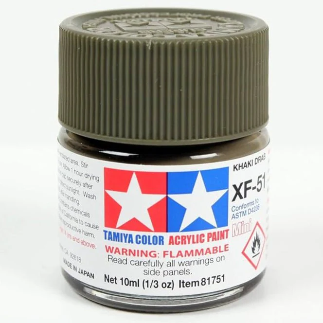 Tamiya Acrylic Paint Mini XF-51 Khaki Drab