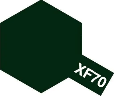 Tamiya Acrylic Paint Mini XF-70 Dark Green 2 (IJN) - Image 2