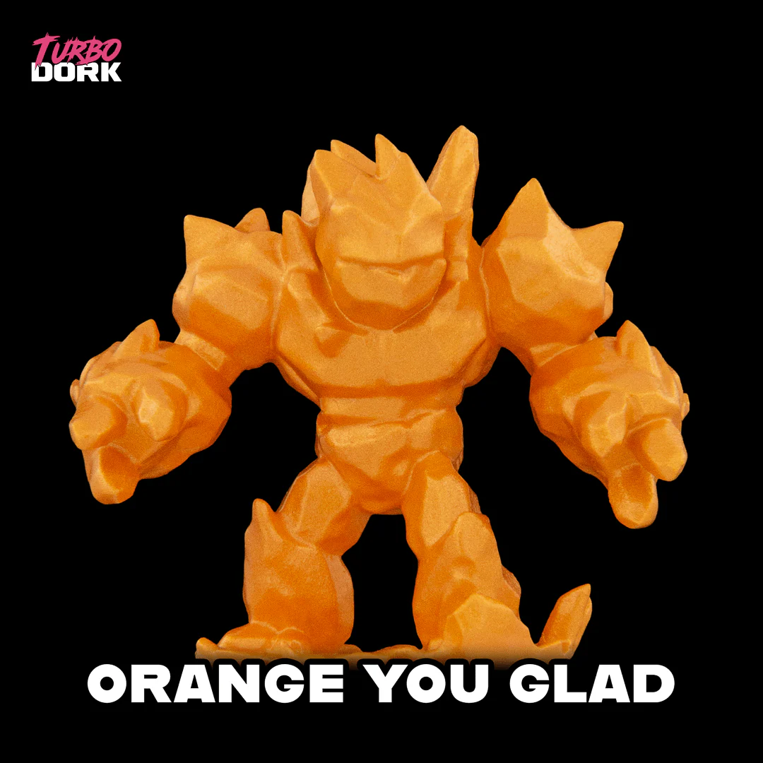 Turbo Dork: Orange You Glad Metallic Acrylic Paint 22ml - Image 2