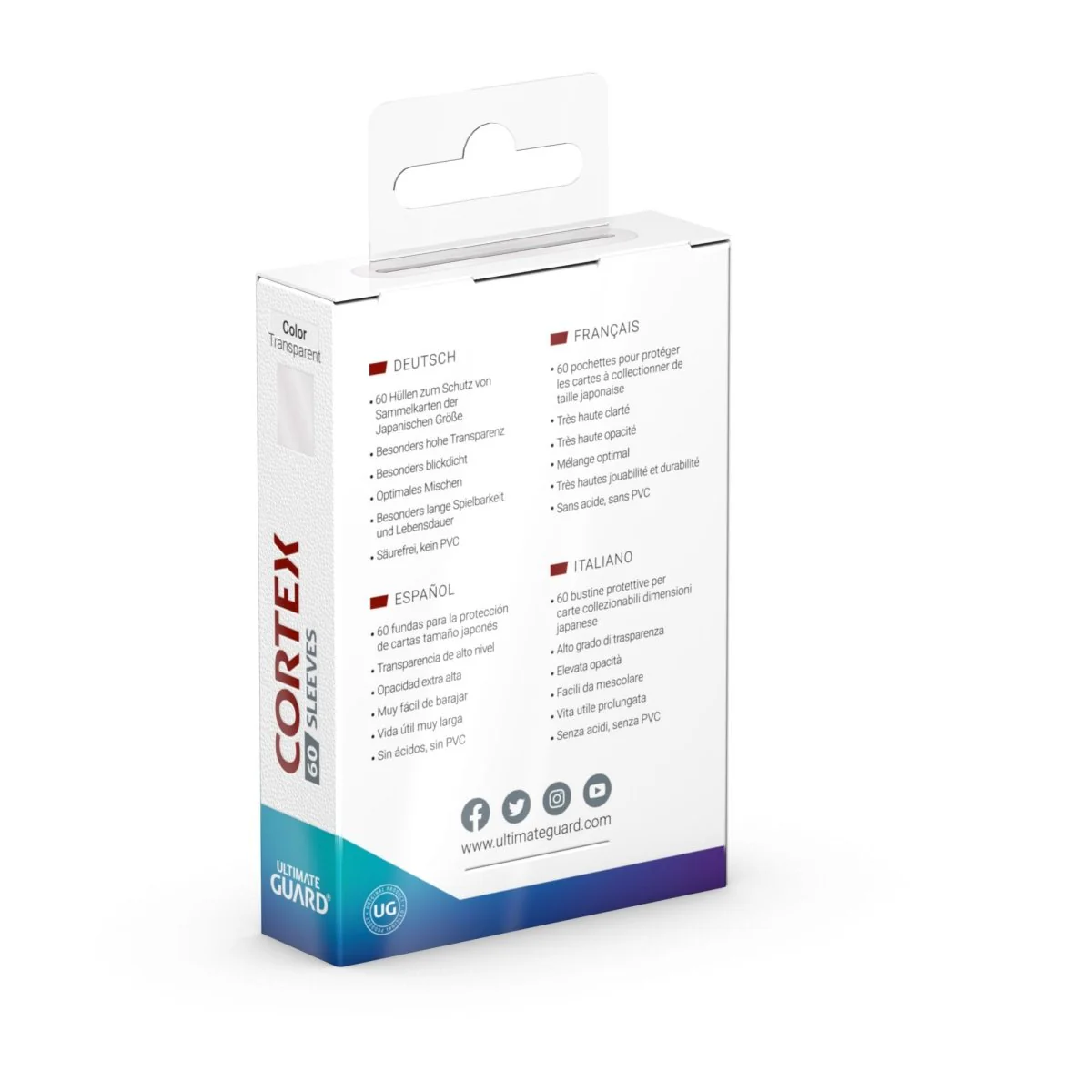 Ultimate Guard Cortex Sleeves Japanese Size (60) - Transparent - Image 4