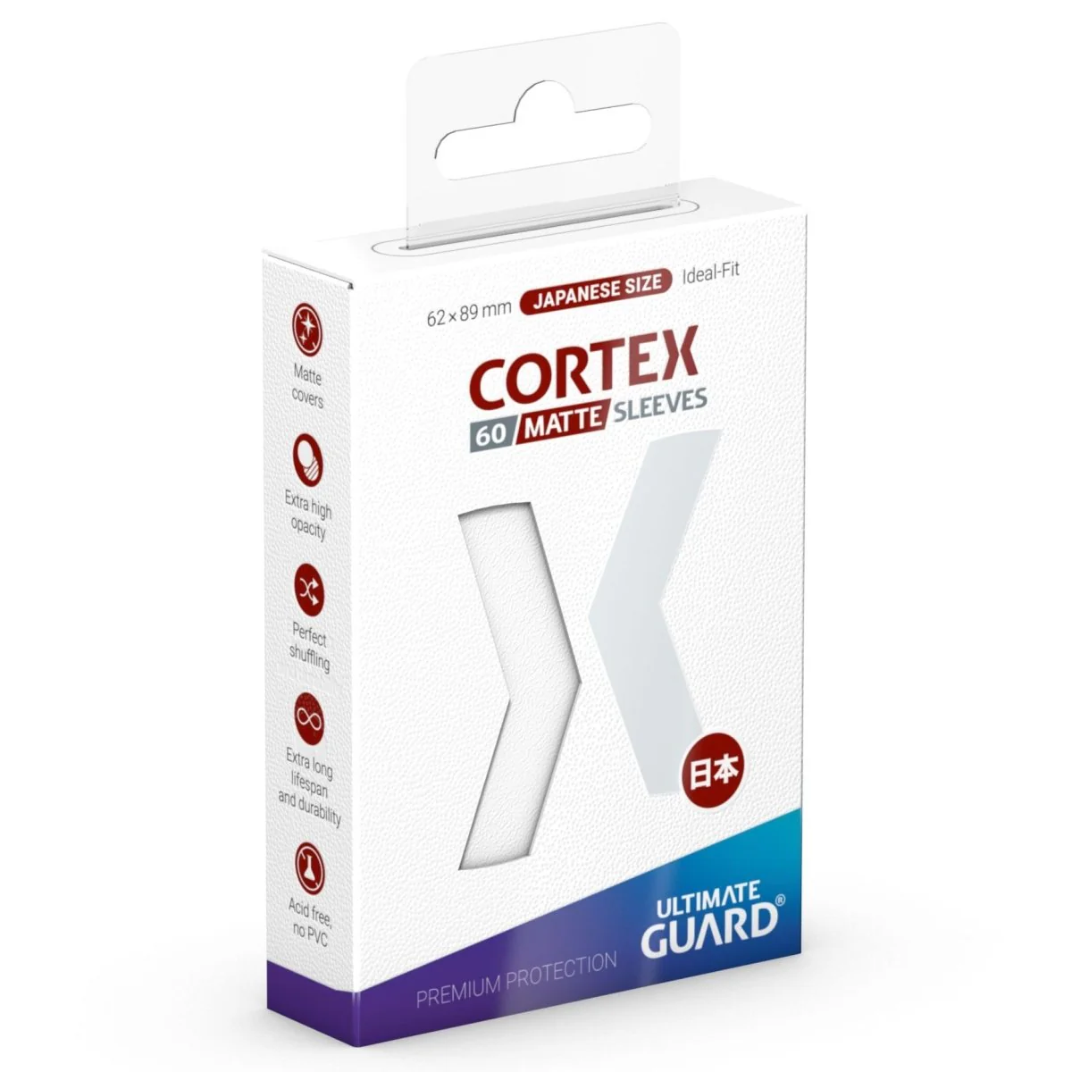 Ultimate Guard Cortex Sleeves Matte Japanese Size (60) - White