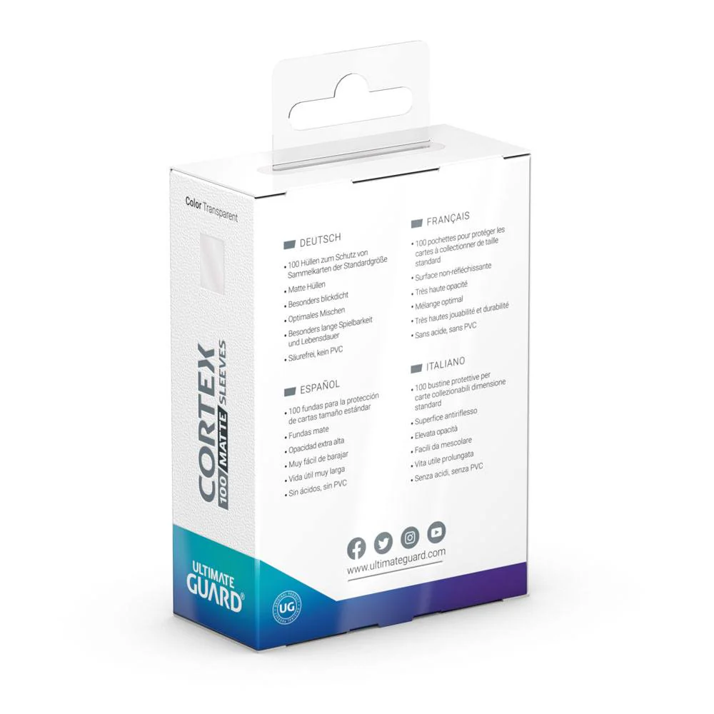 Ultimate Guard Cortex Sleeves Standard Size Matte Transparent (100) - Image 4